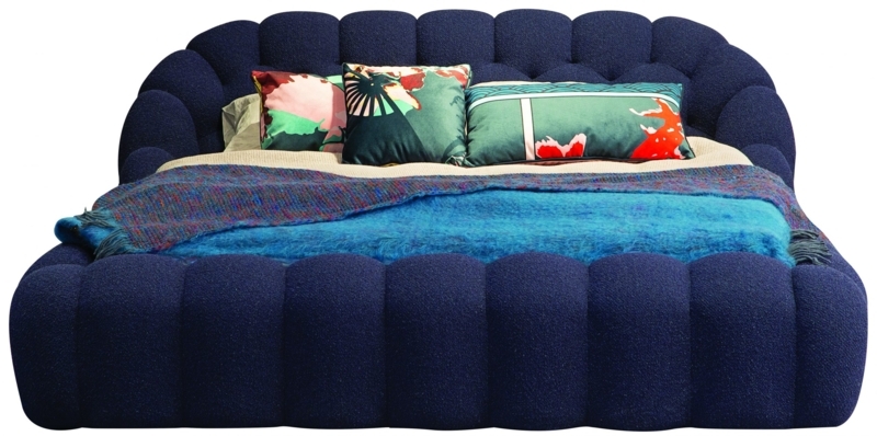 Modern Blue Bubble Upholstered Bed Design