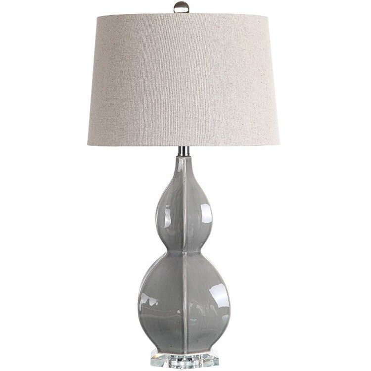 Modern Ceramic Ethan Table Lamp with Neutral Shade