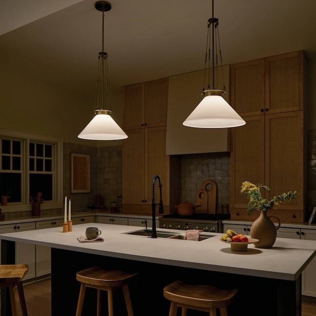Modern Champagne Bronze Pendant Lights in Kitchen