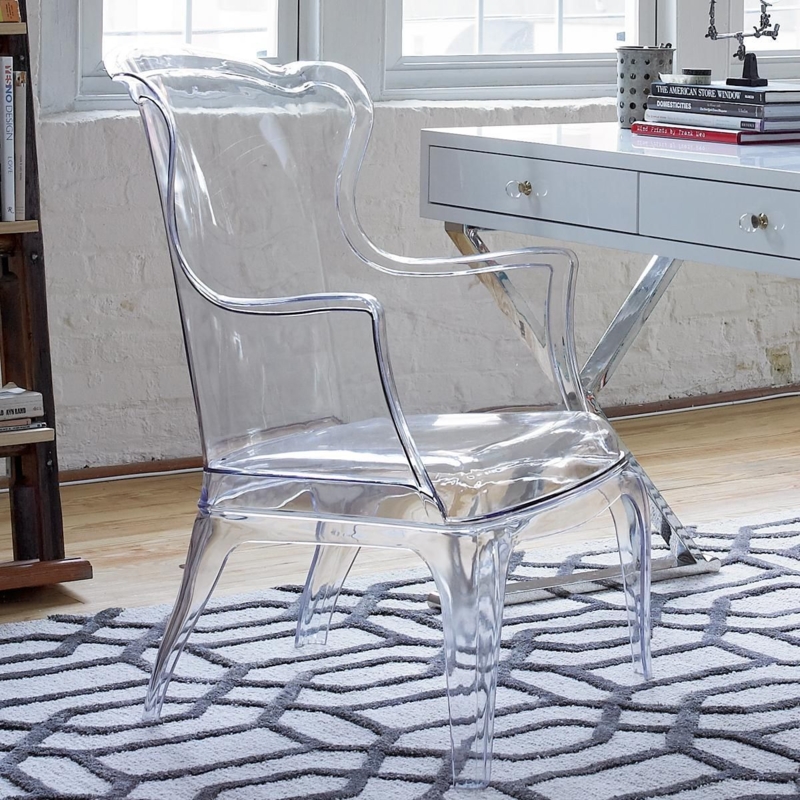 Modern Clear Acrylic Chair in Home Office