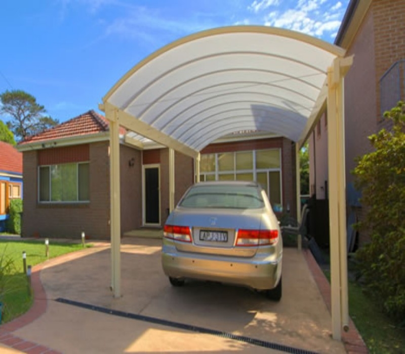 Modern Curved Pergola Carport Design