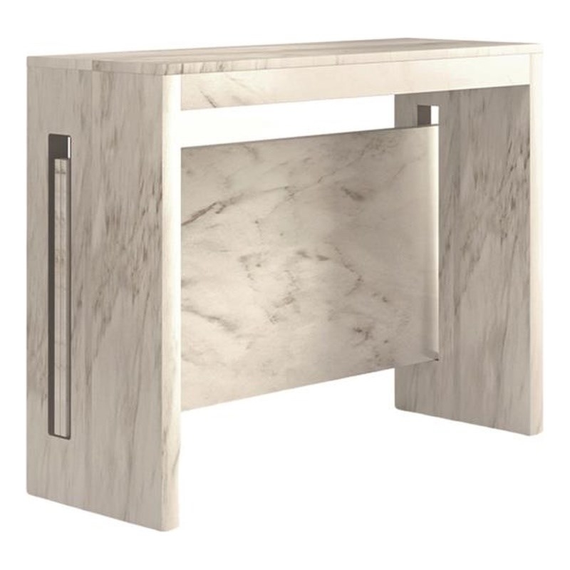 Modern Erika Engineered Wood Italian Extendable Console Table in White ...
