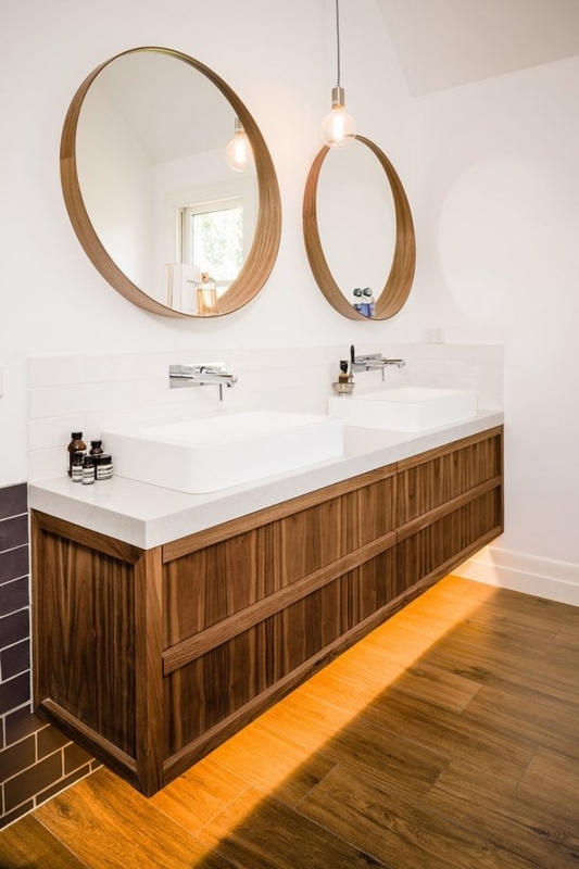 Modern floating vanity cabinets  airy and elegant bathroom designs