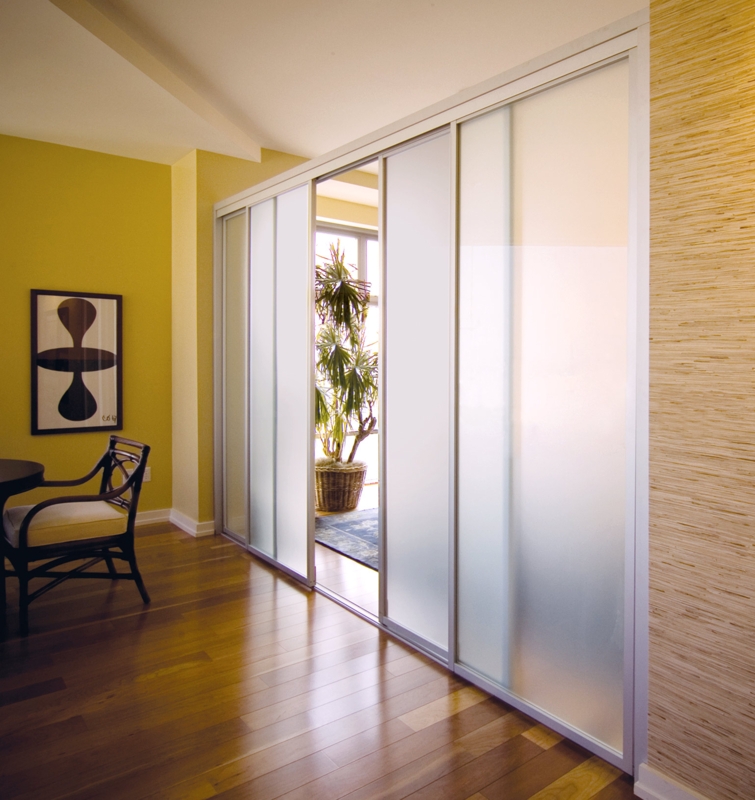 Modern Frosted Glass Sliding Room Dividers