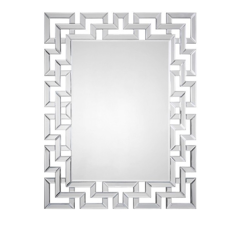 Modern Geometric Beveled Mirror Frame Design