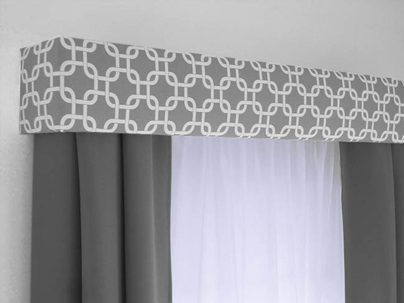 Modern Geometric Pattern Cornice Board Window Treatment