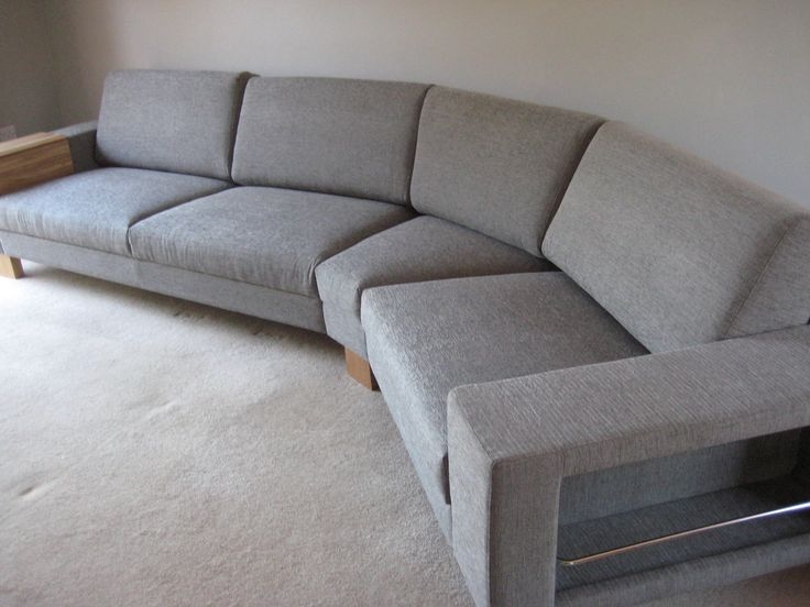 Modern Gray Angled Corner Sectional Sofa