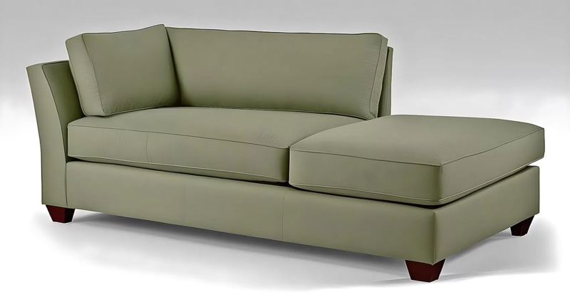 Modern Green Sofa with Sleek Arm Design