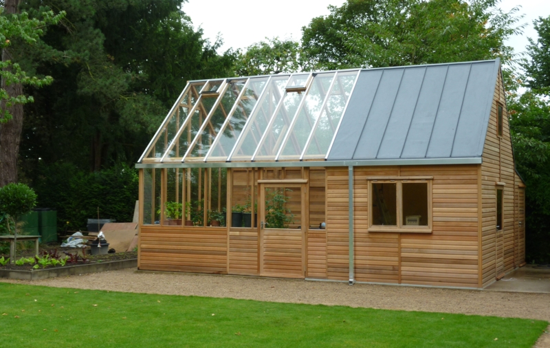 Modern Kings Bromley Wooden Greenhouse with Glass Roof