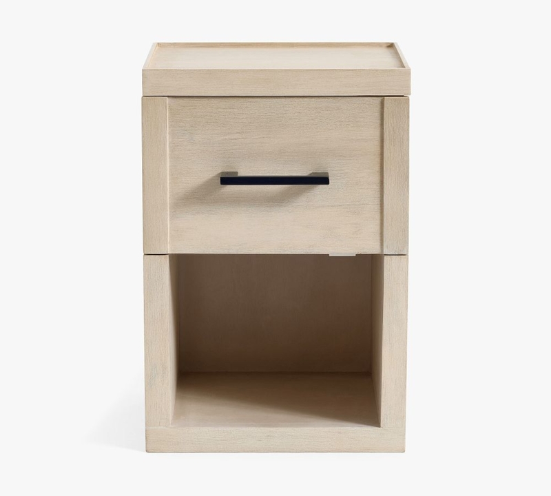 Modern Light Wood Cayman Nightstand with Drawer