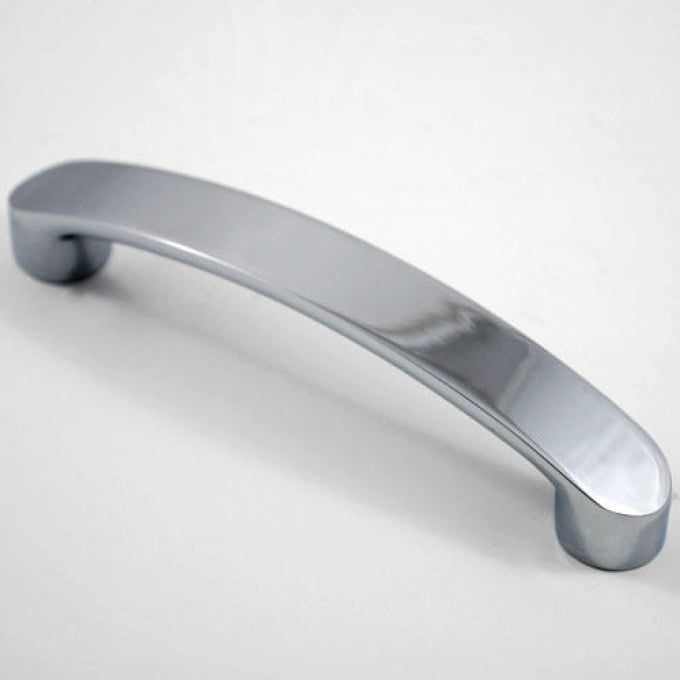 Modern Low Profile Chrome Cabinet Pull Handle