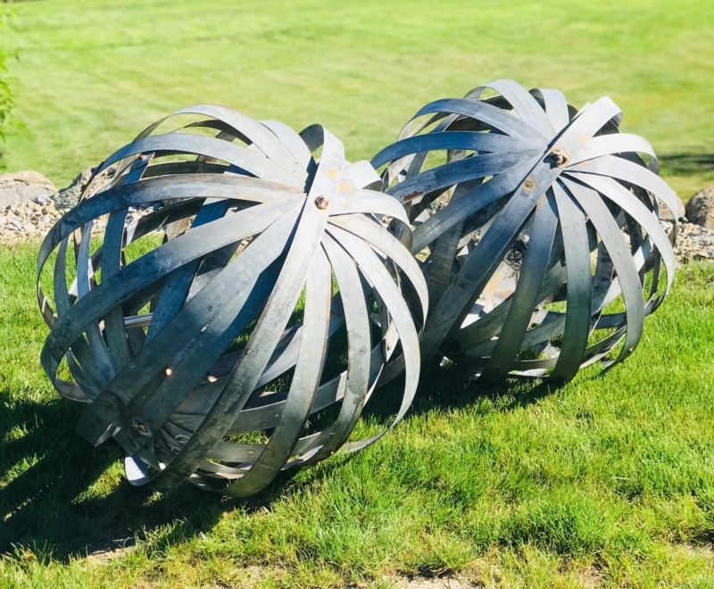 Modern Metal Garden Spheres for Outdoor Decor