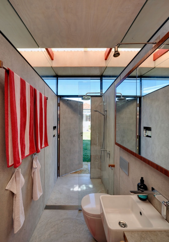 Modern Minimalist Backyard Shed Bathroom Design