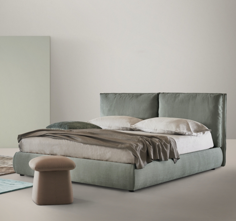 Modern Minimalist Bubble Bed with Soft Upholstery