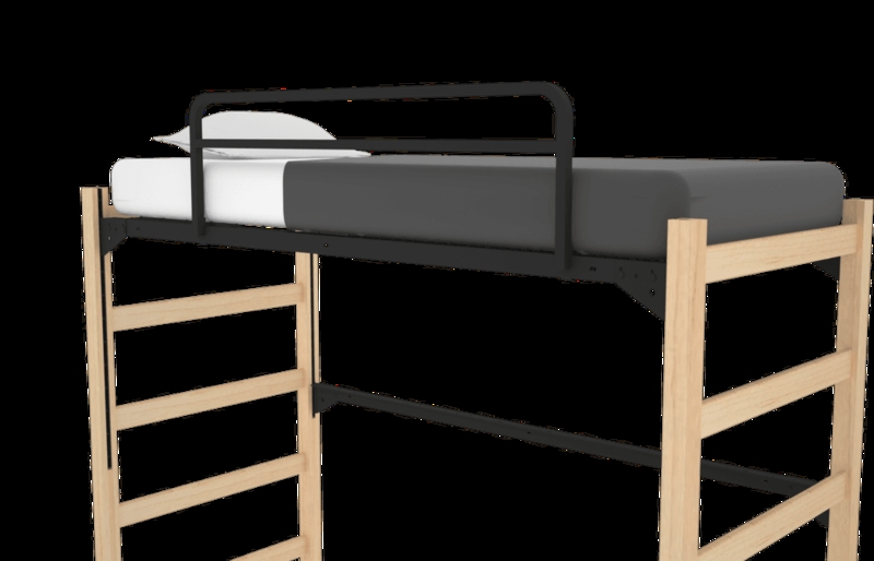 Modern Minimalist Bunk Bed with Safety Rail