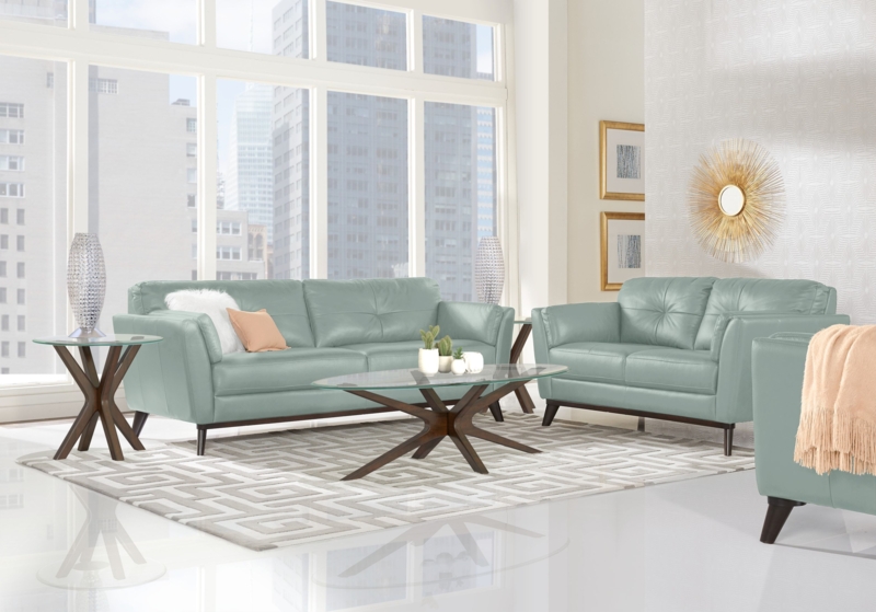 Modern Mint Green Sofia Vergara Sofa Collection