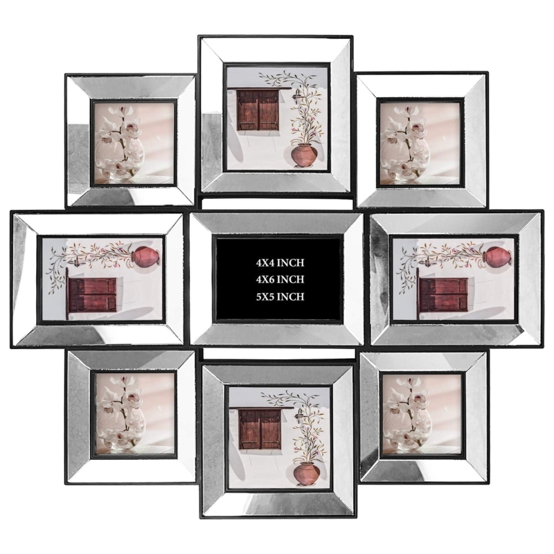 Modern Mirror Frame Wall Photo Display Set