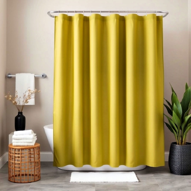 Modern Olive Green Bathroom Shower Curtain Ideas