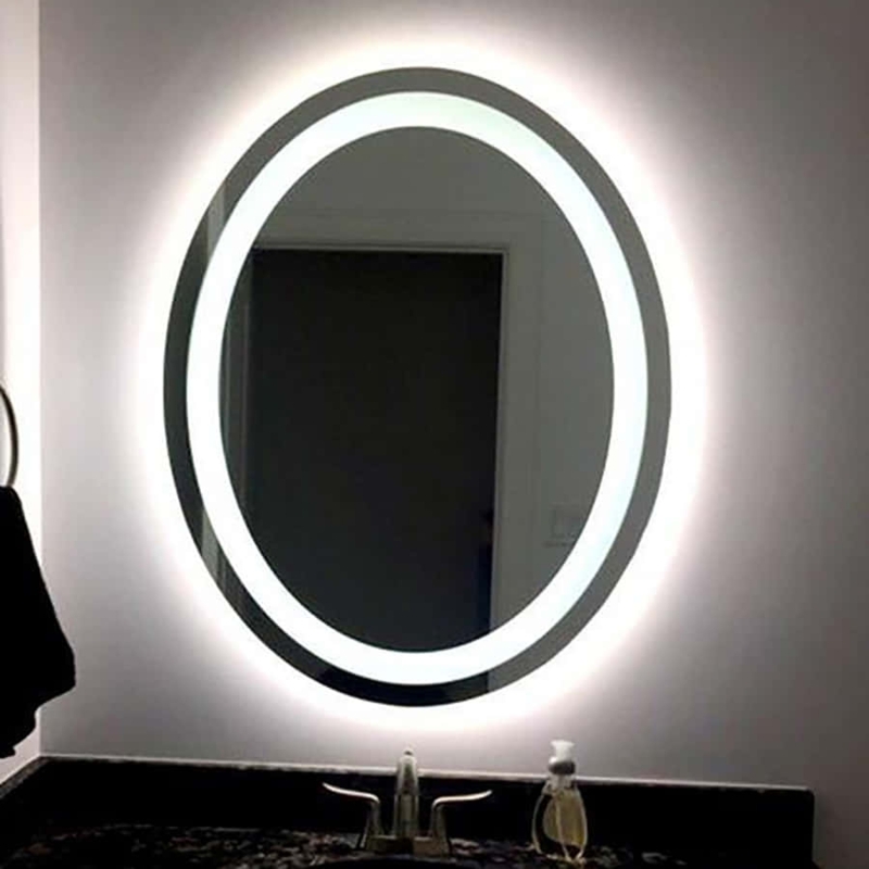 Modern Oval LED Backlit Bathroom Mirror