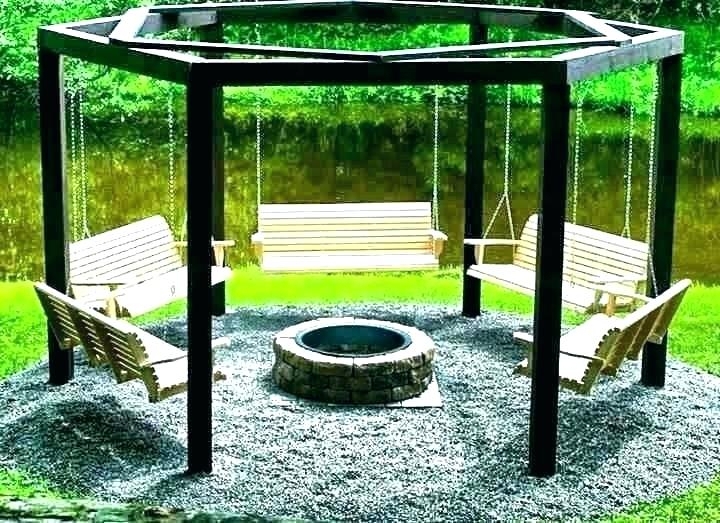 Modern Patio Gazebo with Porch Canopy Swings