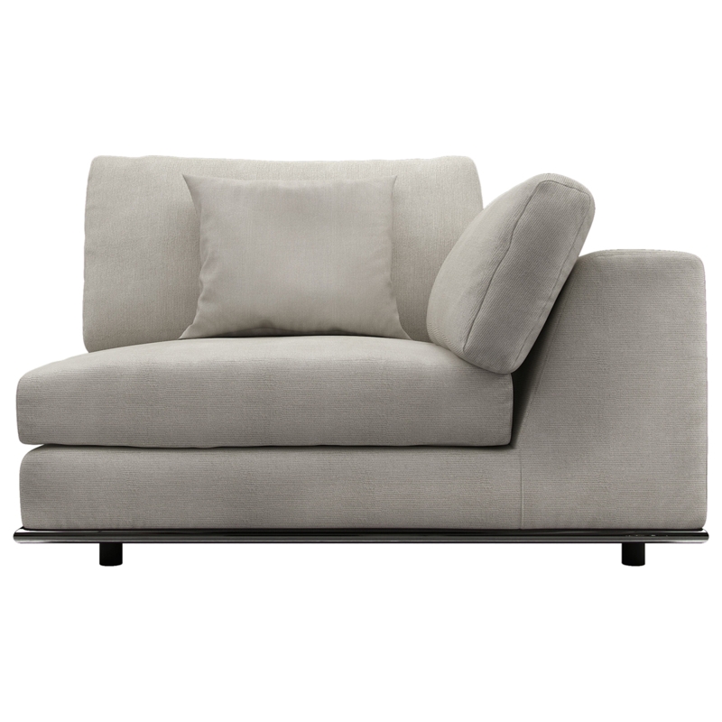 Modern Perry Neutral Gray 1-Arm Modular Sofa