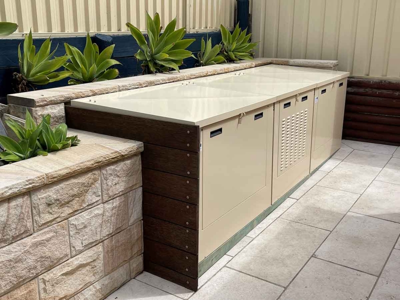 Modern Plastic Pool Equipment Enclosure Design