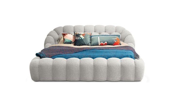 Modern Plush Bubble California King Size Bed