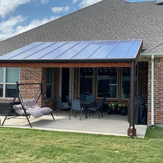 Modern Polycarbonate Roof Pergola with Outdoor Seating
