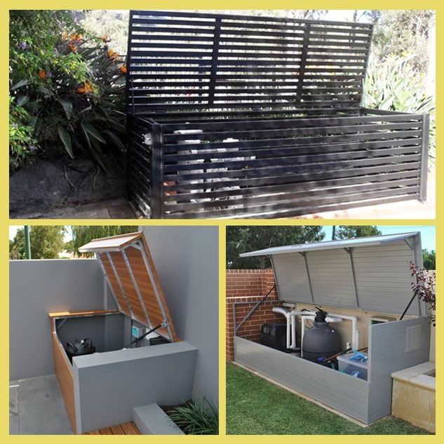 Modern Pool Equipment Enclosure Ideas for Backyards