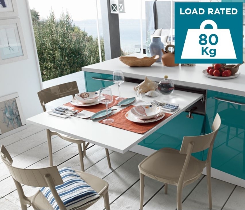 Modern Pull-Out Drawer Dining Table in Kitchen