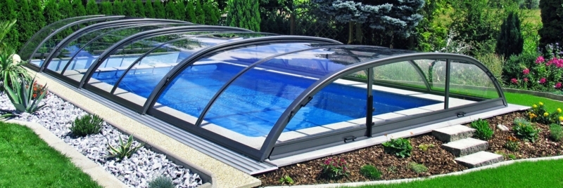 Modern Retractable Pool Enclosure for Outdoor Pools