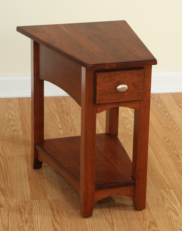 Modern Shaker Hardwood Wedge End Table