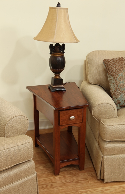 Modern Shaker Style Wedge End Table in Hardwood