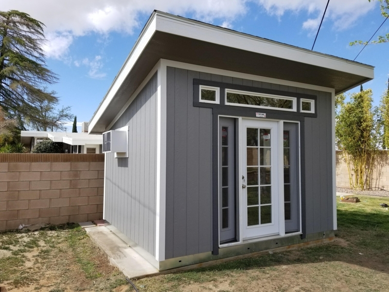 Modern She Shed with Wall-Mounted Air Conditioner