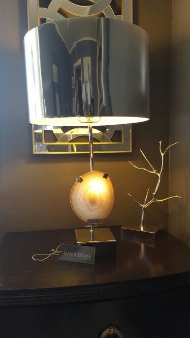 Modern Simon Blake Table Lamp with Metallic Shade