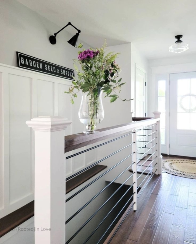 Modern Stairway with Wall Sconce Lighting