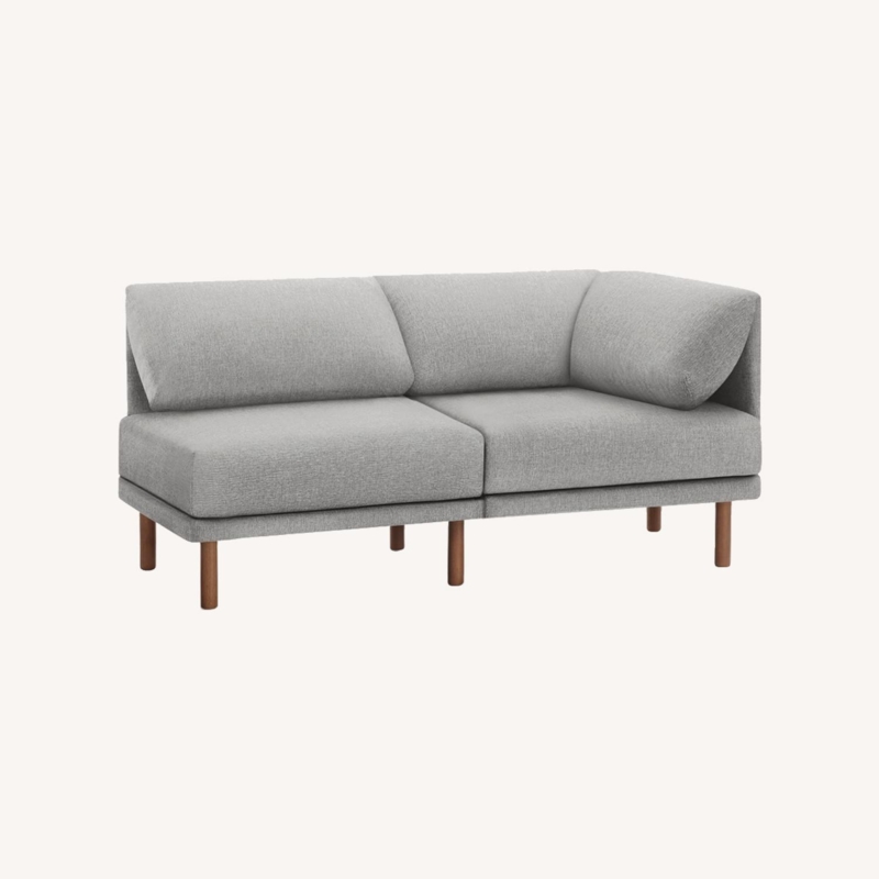 Modern Stone Gray Two-Piece Sectional Sofa