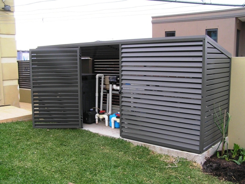 Modern Ventilated Pool Pump Enclosure Design
