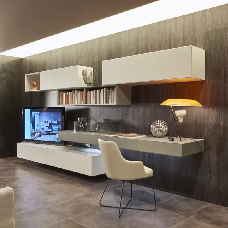Modern Wall-Mounted Desk and TV Console Ideas