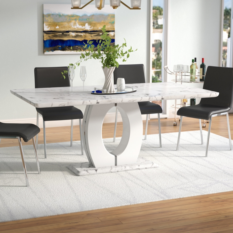 Modern White Marble Granite Dining Table Design