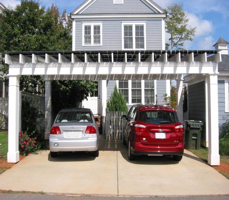 Modern White Pergola Carport Design Ideas