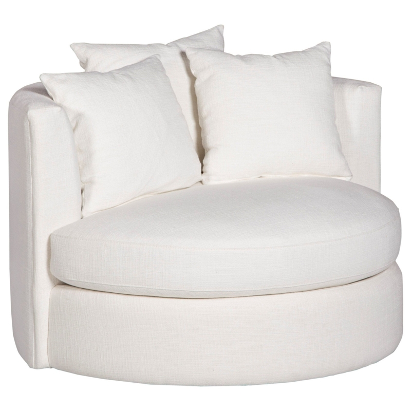 Modern White Round Swivel Lounge Chair Design