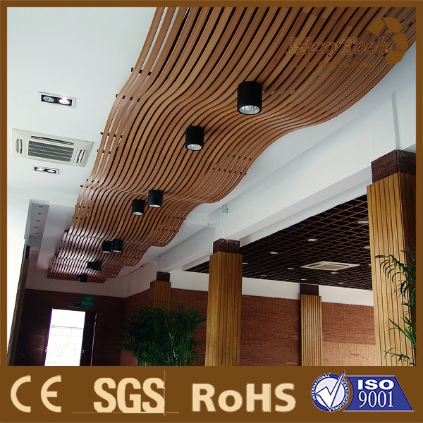 Modern Wooden Wave Slat Ceiling Panels Design