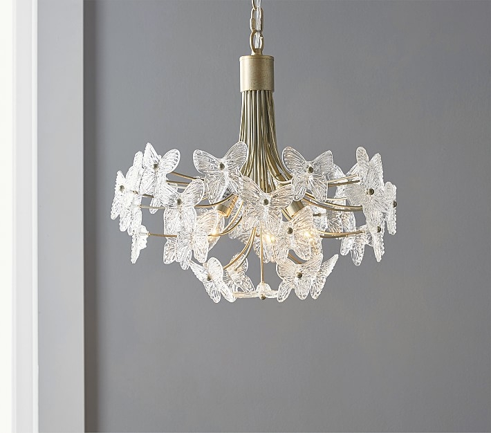 Monique Lhuillier Crystal Butterfly Chandelier Lighting