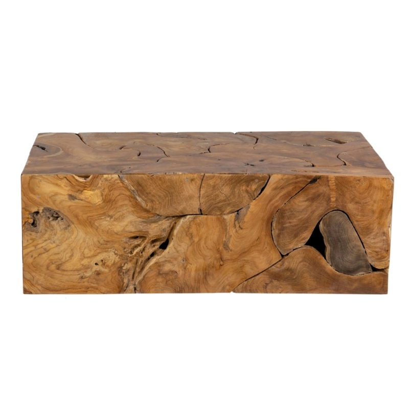 Natural Burl Wood Organic Coffee Table