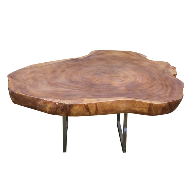 Natural Live Edge Tree Stump Coffee Table