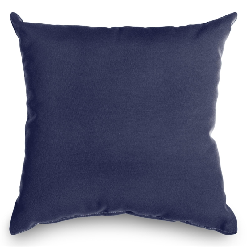Navy Blue Sunbrella Outdoor Throw Pillow 16x16 Inches