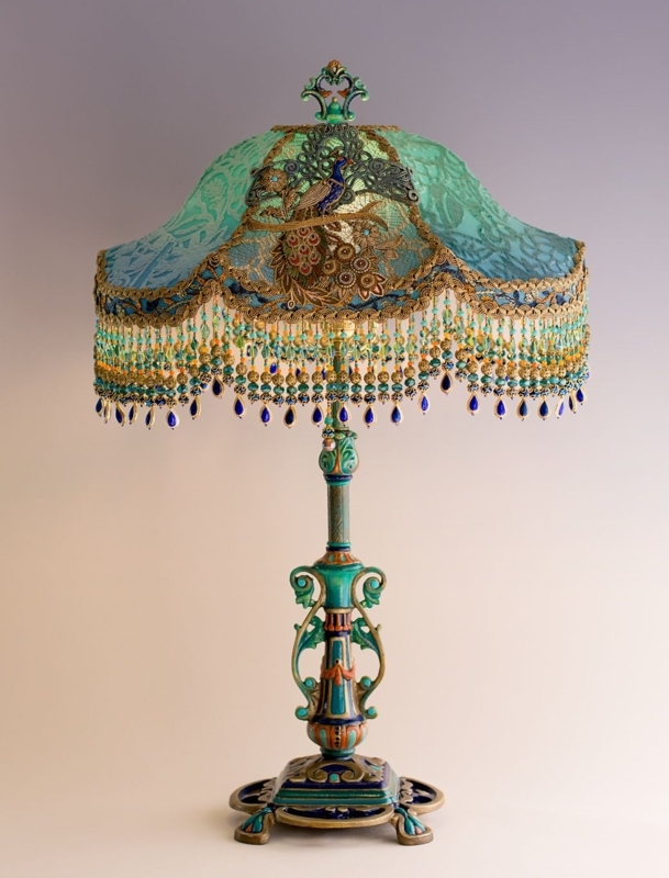 Nightshades Victorian Lampshade Jardin Marjorelle Peacock Lamp ...