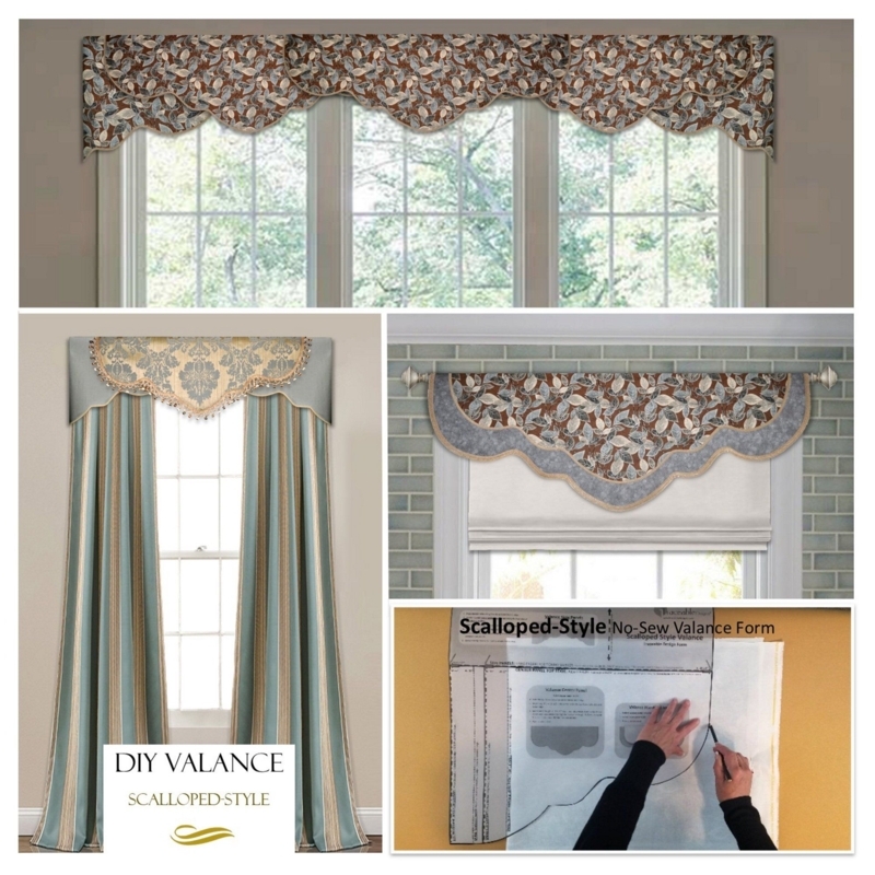 No-Sew Scalloped Valances for Window Decor