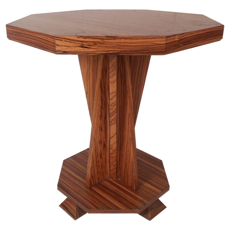 Octagonal Walnut Side Table by Foster-McDavid
